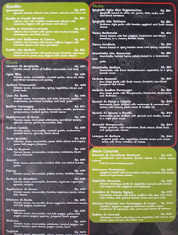 Roma menu 