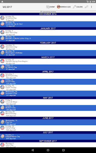 Holiday calendar download for android download