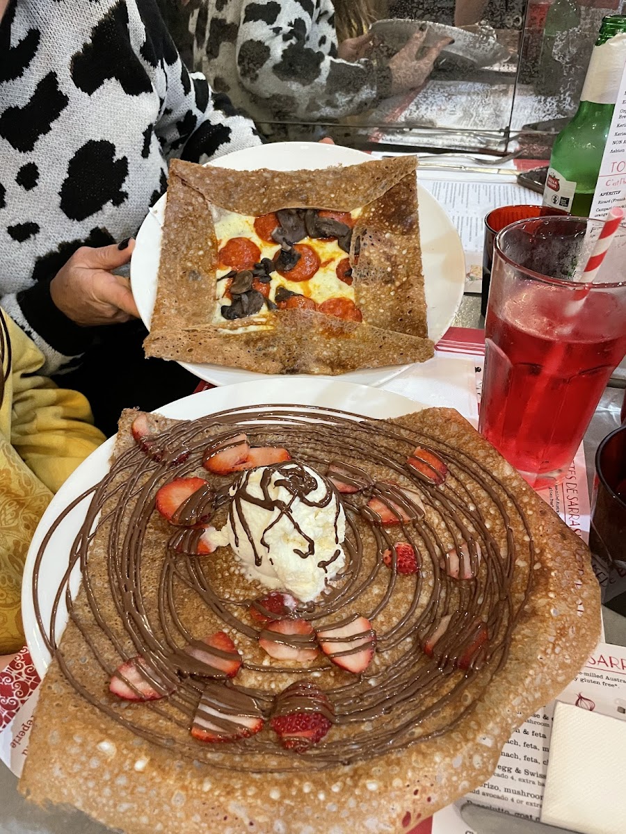 Savoury galette and sweet galette