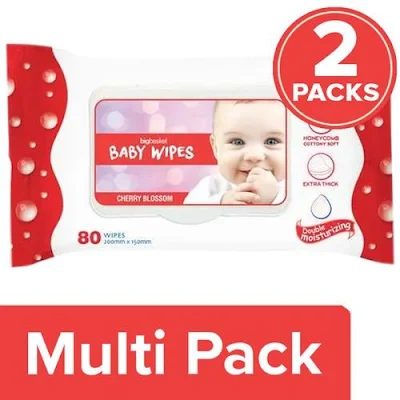 Bigbasket Baby Wipes - Sea Breeze, No Paraben, Double Moisturizing - 80 pcs