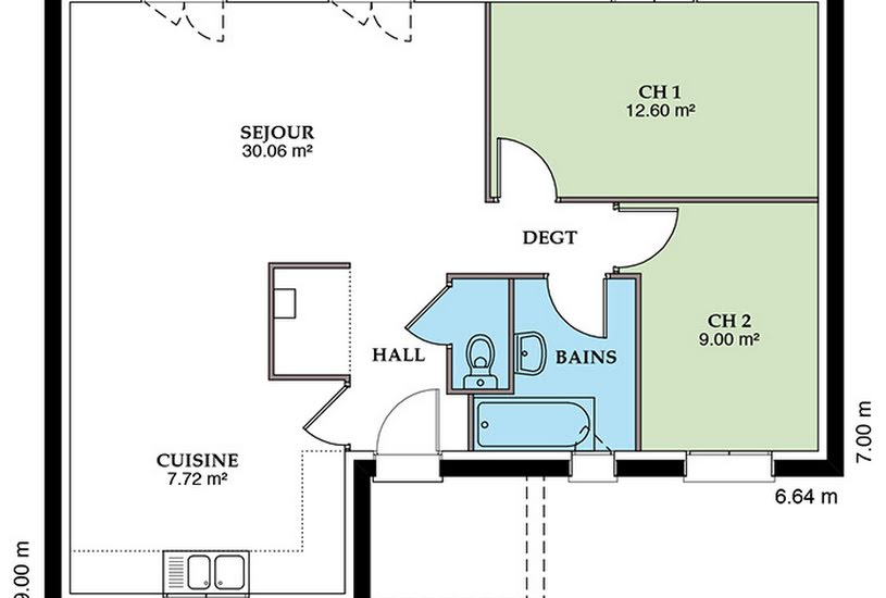  Vente Terrain + Maison - Terrain : 714m² - Maison : 89m² à Coulanges-lès-Nevers (58660) 