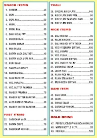 Hotel Shraddha menu 1