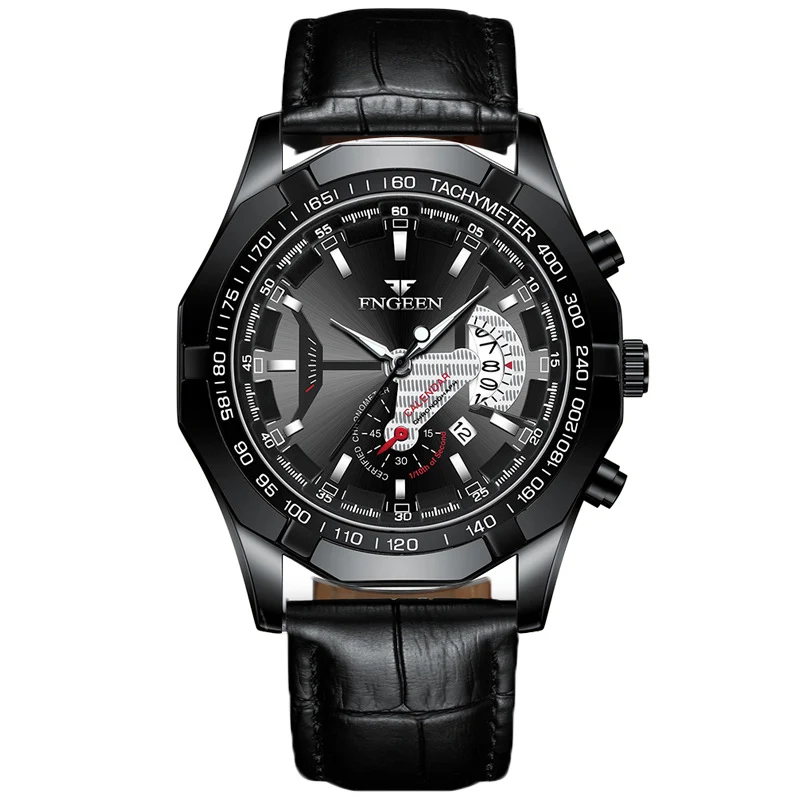 Heren lichtgevend horloge met kalender, zakelijke mode, Net Red design, stijlvol en functioneel, ideaal voor de moderne man, met datumweergave.