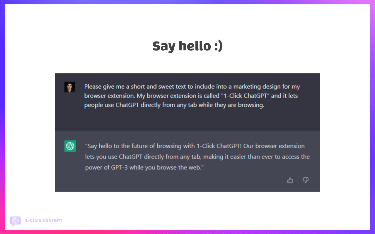 1-Click ChatGPT Preview image 1