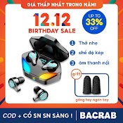 [Bacrab] Tai Nghe Không Dây Gaming Nhet Tai Hot Thời Trang Thể Thao Ko Dây Chup Tai Nut Nhet Tai Chum Tai Super Bass Chấtlượng X1 Tws True Wireless Bluetooth Earphone Pubg Game Headphone