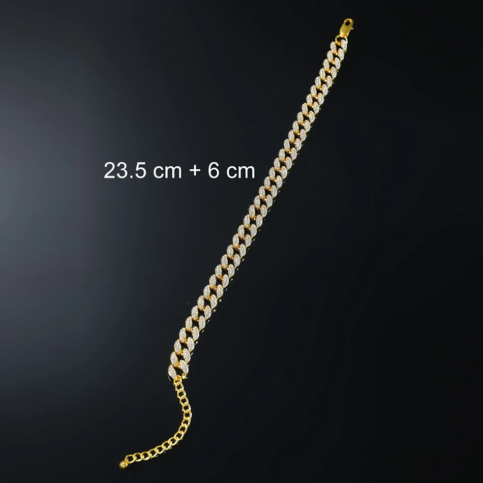 Chaîne de cheville cubaine en diamant complète pour homme, créative et polyvalente, parfaite pour affirmer votre style avec élégance.