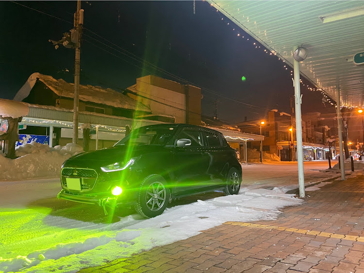 スイフトのスイフトrs・雪国・北海道・ロイヤルガードLEDフォグランプ・34000lmに関するカスタム事例の投稿画像1枚目