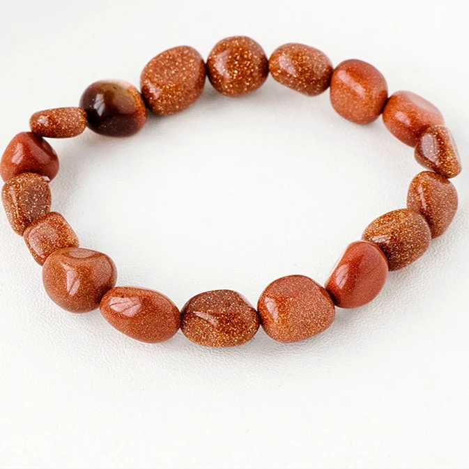 Bracelet roulant en gravier d'améthyste naturelle, grand format, pour la détente et la sérénité, favorise la paix intérieure, accessoire bien-être.