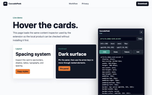 CascadePeek - CSS Inspector screenshot 3