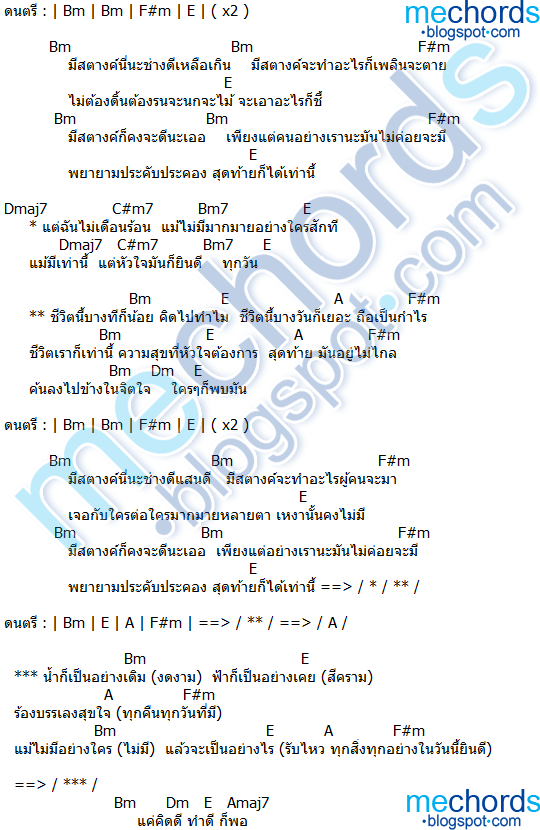 คอร์ดเพลง-คนมีตังค์-Bodyslam