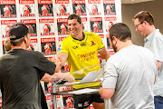 Willem Alberts during a Lions press conference at Ellis Park on February 6.