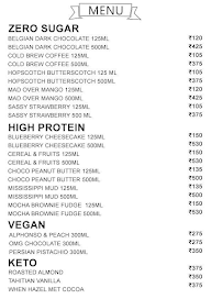 Go Zero Guilt Free Ice Creams menu 1