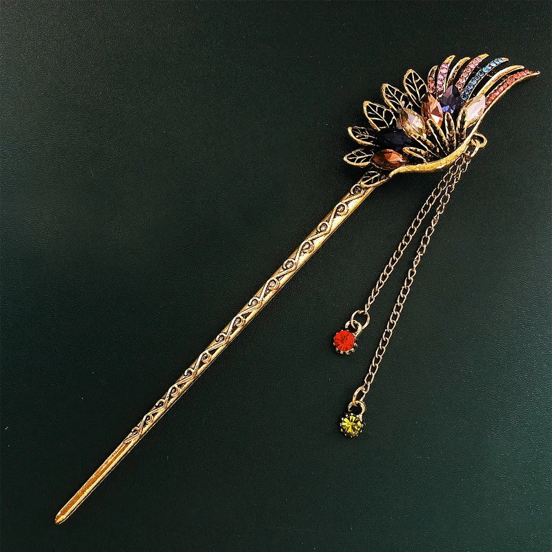 Title 1, Diadème de mariée avec plumes, strass et longue...