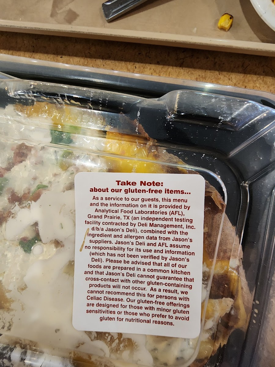 Gluten-Free at Jason's Deli