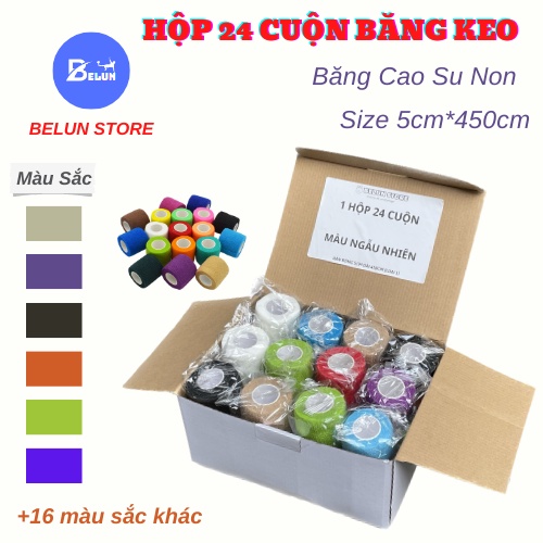 [Combo Rẻ 1 Hộp 24 Cuộn 5Cm*5M] Cao Su Non Vải Tự Dính Loại Bỏ Mùi Cao Su Khó Chịu ( Có Mùi Thơm )