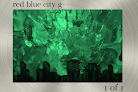 RED BLUE CITY 1 OF 1 ART TRADING CARD GREEN STYLE