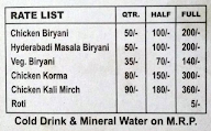 Zaika Chicken Biryani menu 1