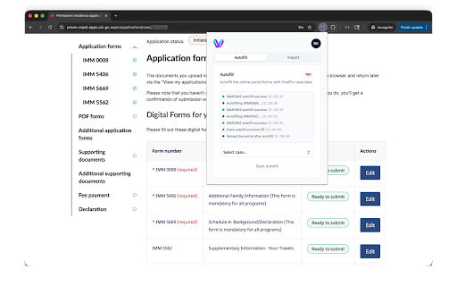 VisaFlo Autofill Extension screenshot 2