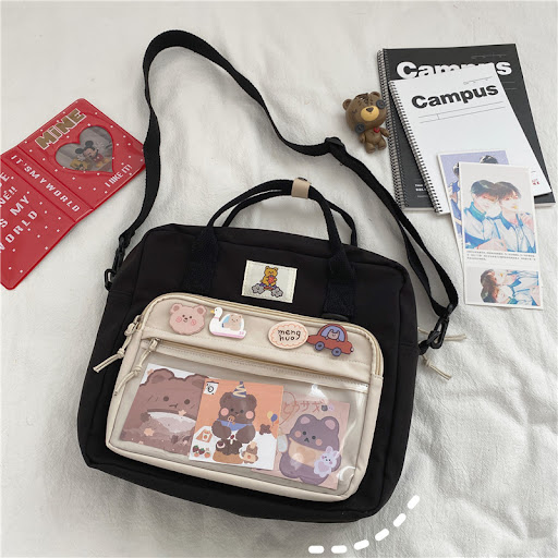 Title 4, Cute Girl Student All-match One-shoulder Messen...