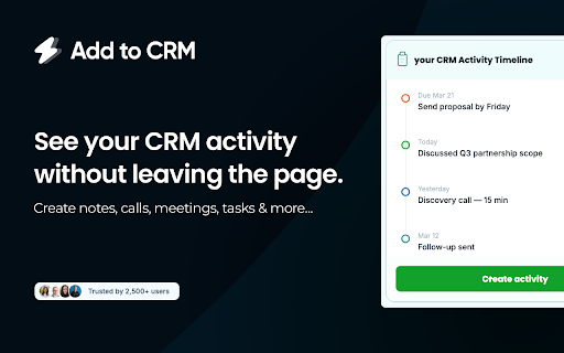Add to CRM for Zendesk Sell: B2B Prospecting screenshot 4
