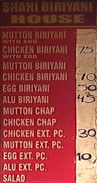 Shahi Biriyani House menu 1