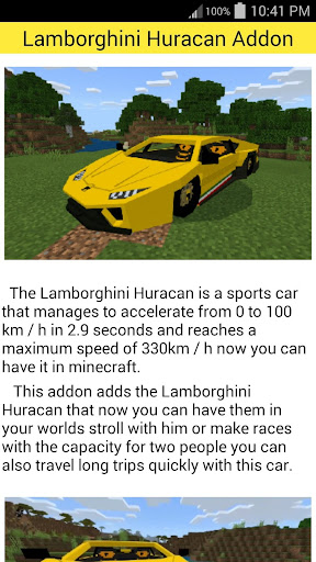 Cars Mod for Minecraft
