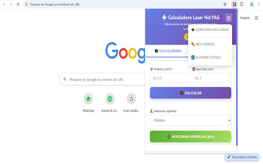 Calculadora Laser Nd:YAG - Vivian Borges screenshot 4