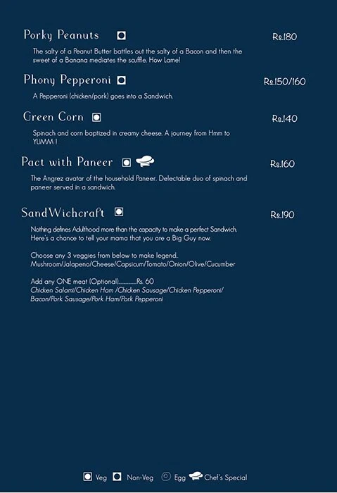 Here & Now menu 