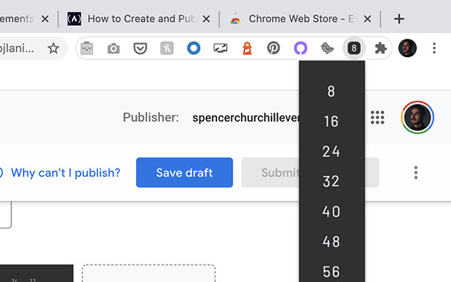 8 Pixel Grid Reference chrome extension