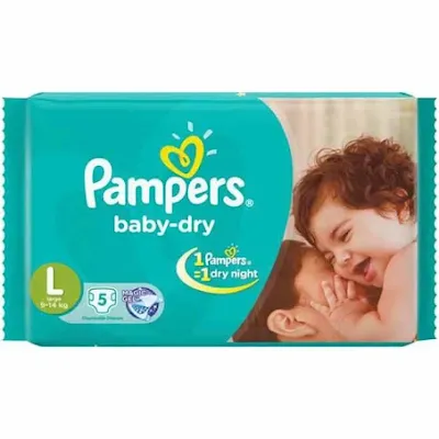 Pampers Baby Dry Diapers L - 5 pcs