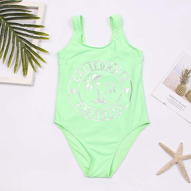 Traje de banho para meninas de 3 a 16 anos, novo verão, maiô de uma peça, perfeito para nadar e brincar na praia, confortável e estiloso.