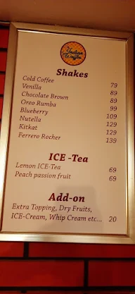 The Indian Waffles menu 2