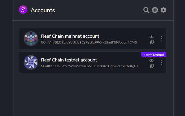 Reef Chain Wallet Extension Preview image 3