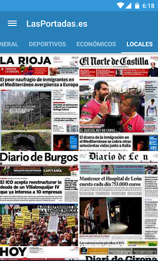 Spanish Newspaper Front Pages