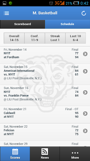 NYIT Bears Front Row