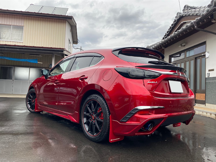 アクセラスポーツのタイヤ交換・ミシュランパイロットスポーツ4・RMP RACING・花見・西野カナに関するカスタム事例の投稿画像3枚目
