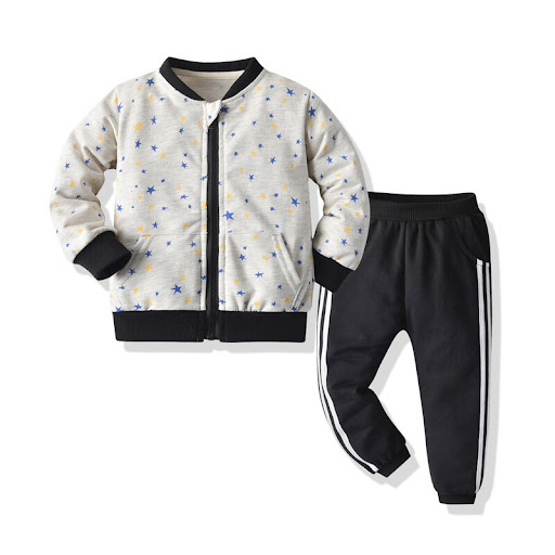 Title 1, Baseball Uniform Cotton Star Print Casual Cloth...
