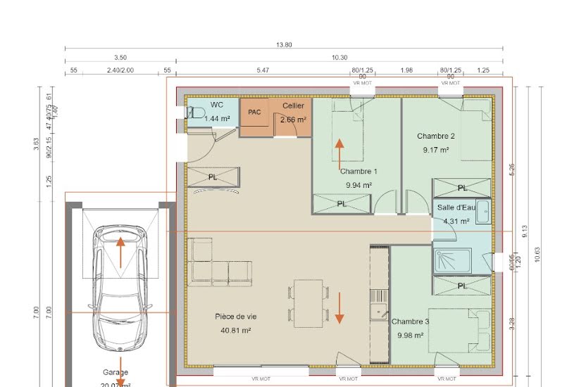  Vente Terrain + Maison - Terrain : 400m² - Maison : 78m² à Laragne-Monteglin (05300) 