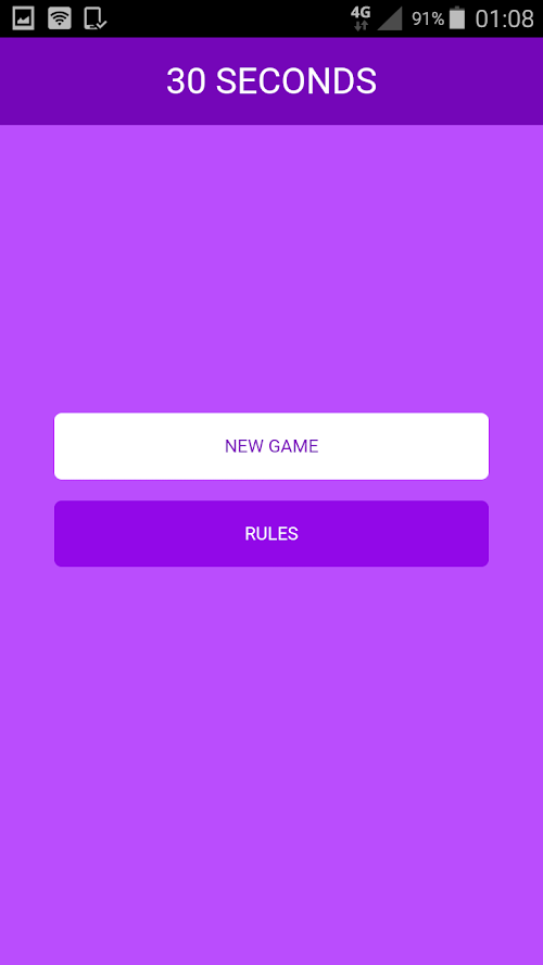 Android application 30 Seconds screenshort