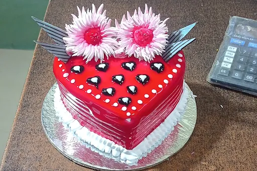 Anniversary Special Heart Shape Cake