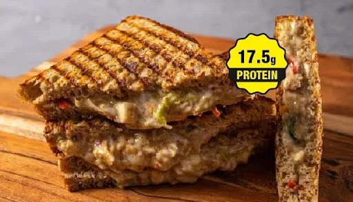 Coleslaw & Grilled Cottage Cheese Sandwich - High Protein