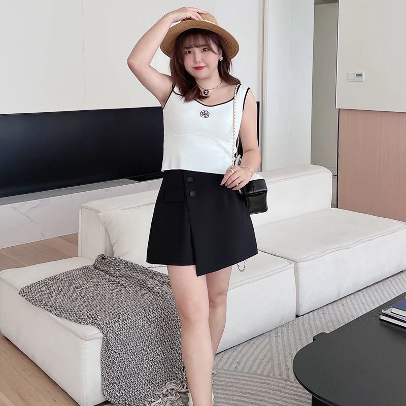 Tailleur A-ligne taille haute avec culotte anti-éblouissement
