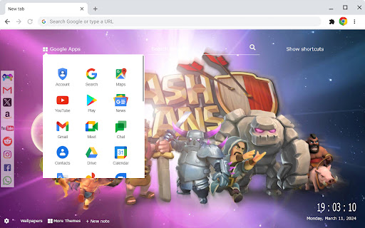 Clash of Clans Wallpapers New Tab Extension