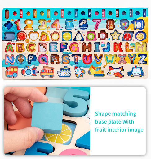Title 9, 3D Preschool Childrens Educational Toys Wooden...
