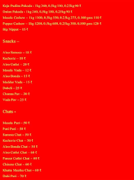 Bhagathram Sweets menu 4