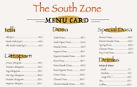 The South Zone menu 2