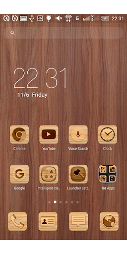 Wood lomo launcher theme