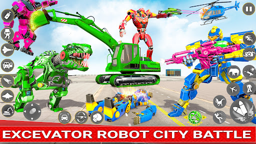 Screenshot Excavator Robot War - Car Game