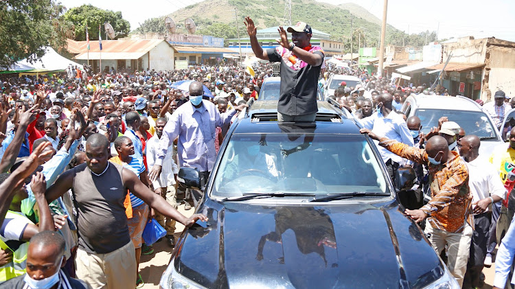 Deputy President William Ruto during a boda boda empowerment rally in Port Victoria, Budalangi, Busia County.