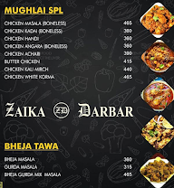 Zaika Darbar menu 5